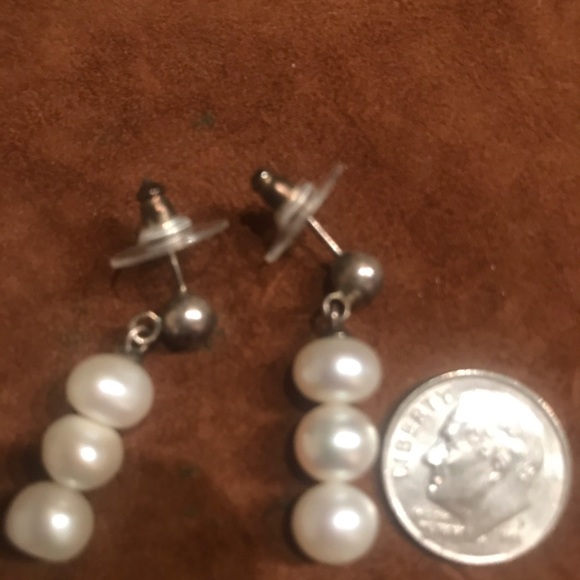 💋SOLD💋ELEGANT PEARL VINTAGE NECKLACE & EARRINGS - Picture 6 of 7